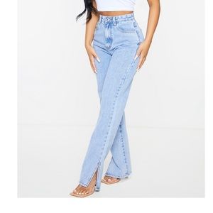 PLT split hem jeans.